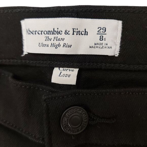 Abercrombie & Fitch Black Flare Jeans - Picture 9 of 12
